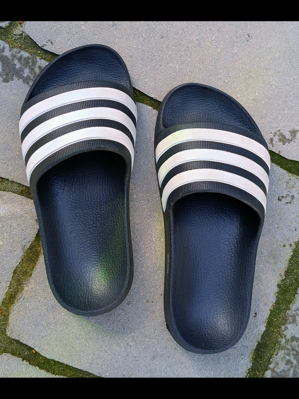 Kids Adidas Black Slide Sandals, 12k